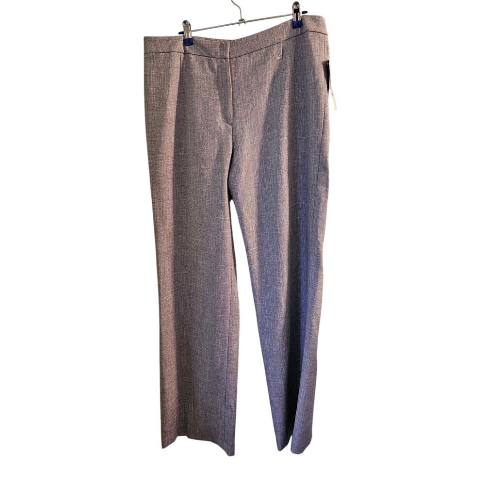 NWT Le Suit Marble Gray Dress Pants 12 Straight Leg Career Trousers